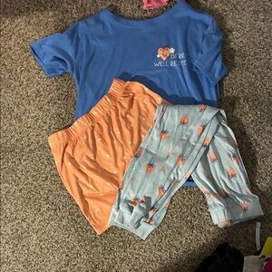 Blue and Orange Kids Pajama Set